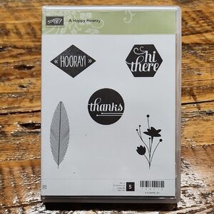 Stampin' Up! A Happy Hooray Stamp Set - Black and White